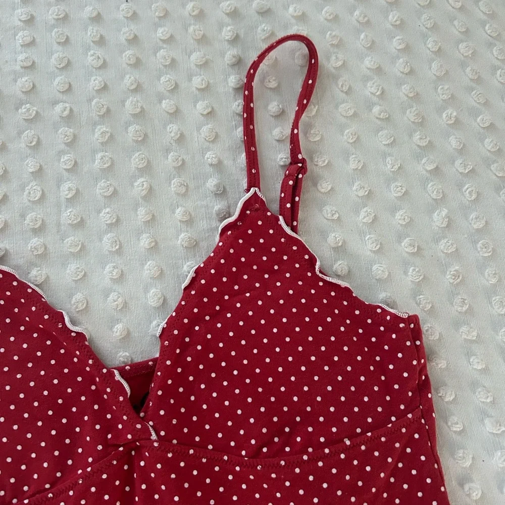 Brandy Melville Red Polka Dot Camisole - Picture 5 of 7